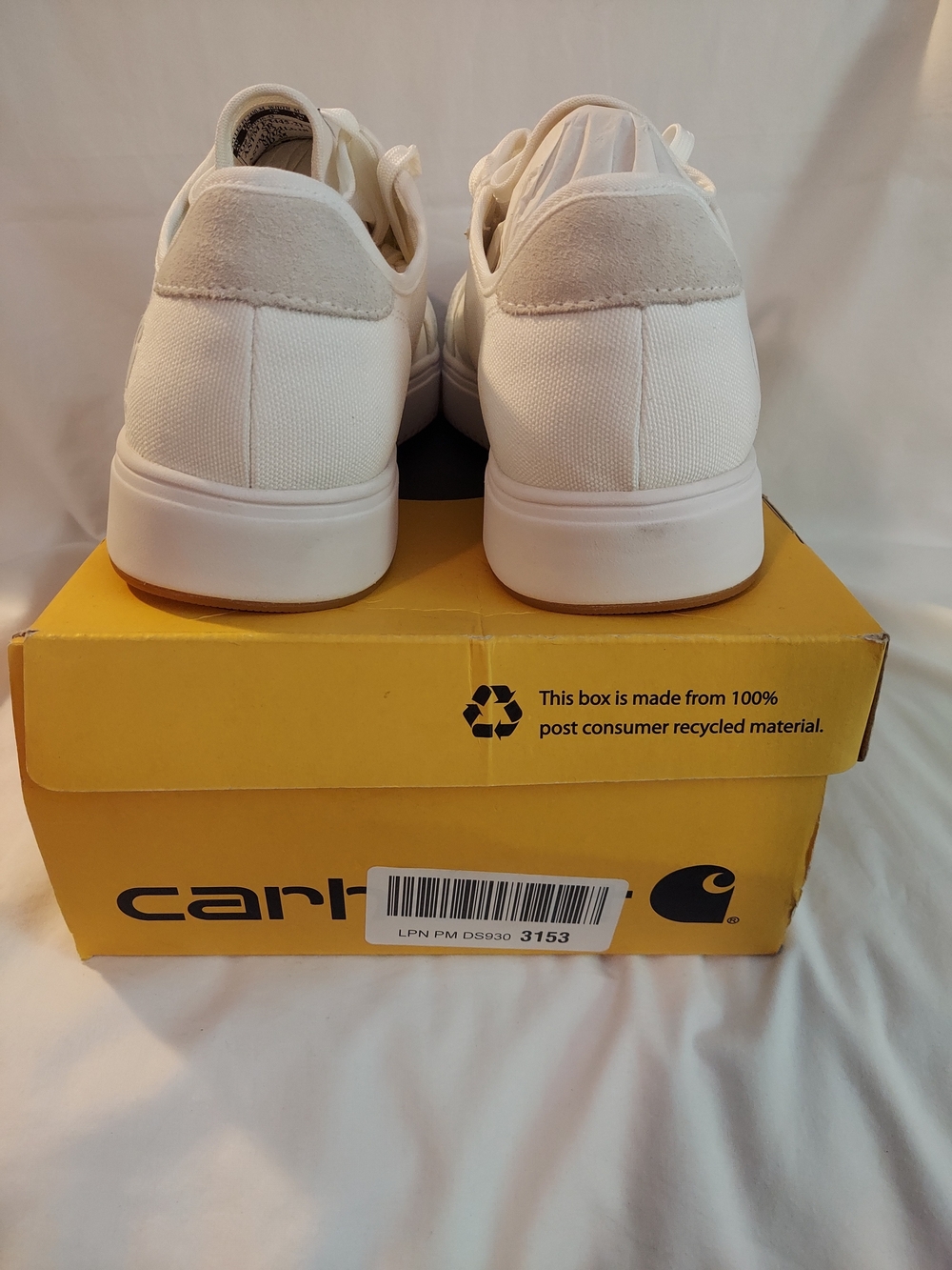 Carhartt Men’s Detroit Canvas Safety Toe Shoes Sneakers White New 10M - Picture 4 of 11